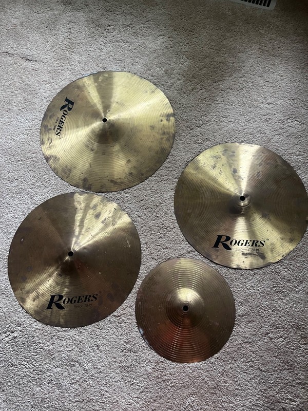 ROGERS Crash Cymbals ~ Set of 4 ~ will separate