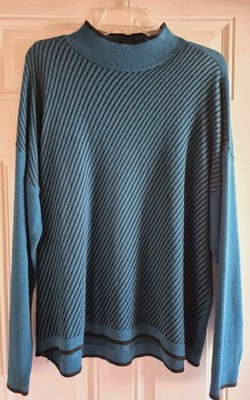 APT. 9 Mock Neck Pullover Sweater - XL - Long Sleeves, Slight Hi/Lo Hem