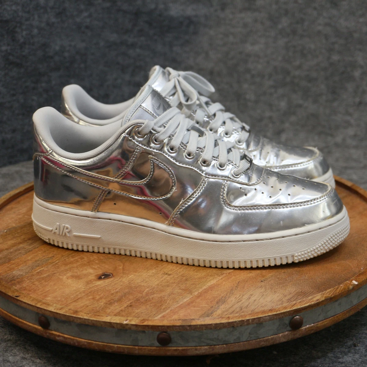 Nike Air Force 1 SP Liquid Metal - Chrome W | eBay