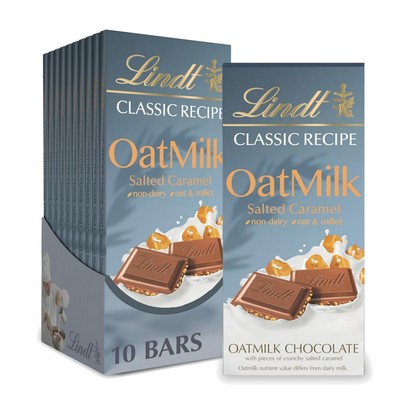 CLASSIC RECIPE Non-Dairy OatMilk Salted Caramel Chocolate Candy Bar, 10 Pack,...