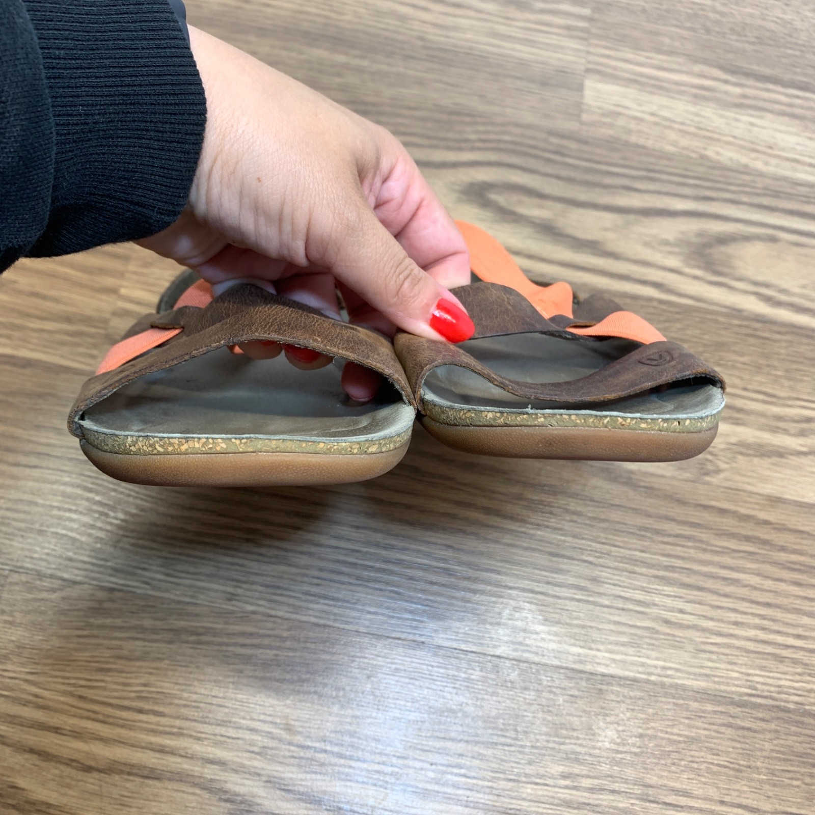 Scarpe sandalo sportivo KEEN donna 8 5 DAUNTLESS cinturino alla caviglia marrone arancione punta aperta