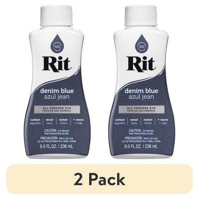 (2-pack) Rit All-Purpose Liquid Dye, Denim Blue, 8 fl oz