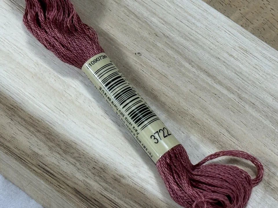 ✅NEW ✅DMC 25 EMBROIDERY FLOSS ✅MOULINE ✅FRANCE ✅COTTON ✅#3722 ✅ 2 Boxes ✅ Mauve - Image 3 of 4