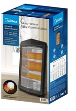 Midea 1500W Quartz Electric Space Heater Brand New  MSH20Q3AB Black Or White