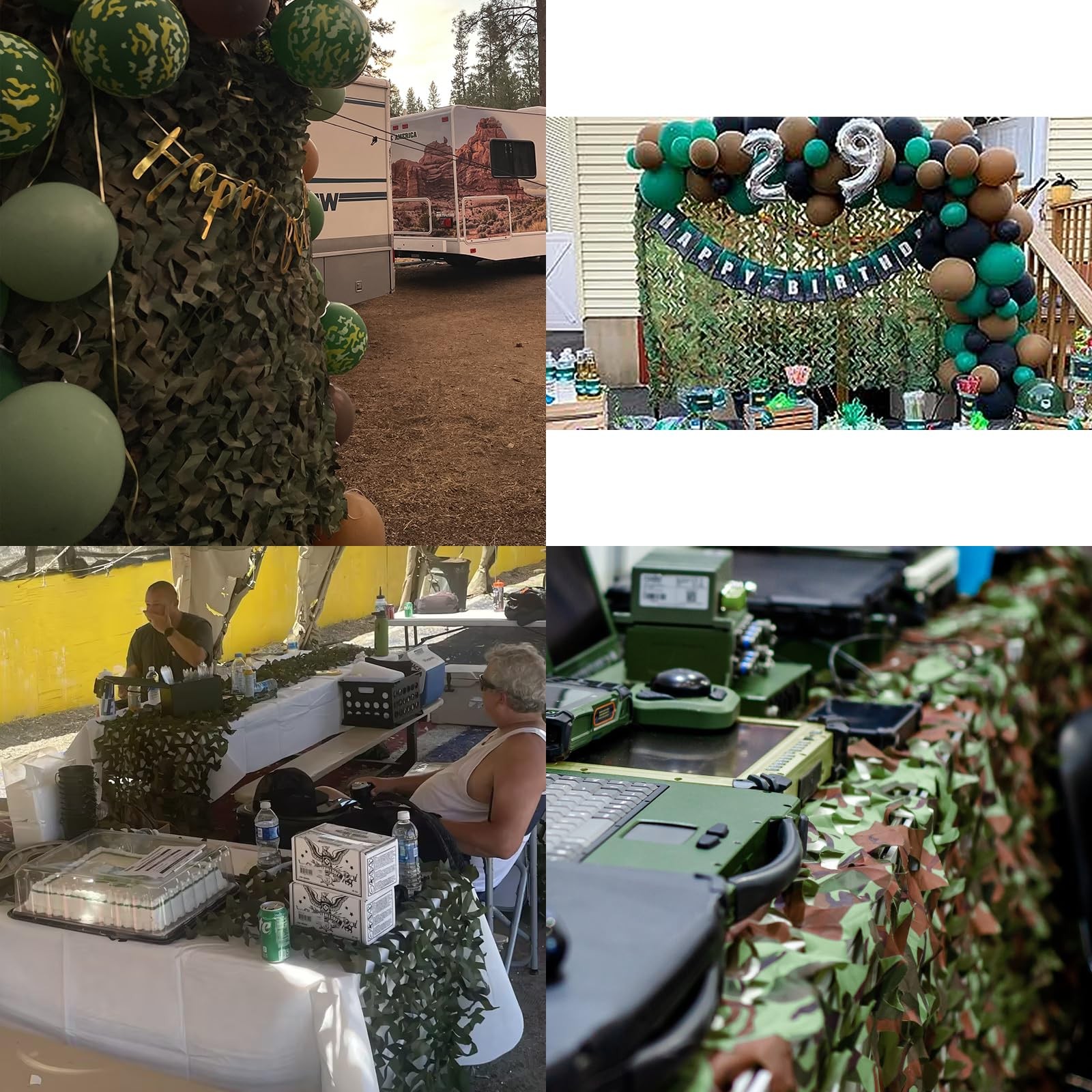 Outdoor Military Woodland Camouflage Netting Cutable Camo Net Camping Hunting