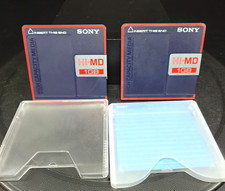  QTY 2 Sony Hi-MD 1GB MiniDisc Shock Absorbing High Capacity Media Used
