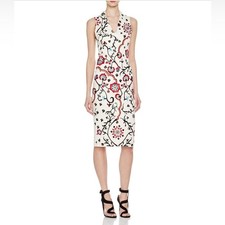 Alice + Olivia Jacki Embroidered Midi Dress