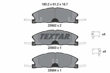 TEXTAR Bremsbelagsatz Scheibenbremse 2590201 für FORD EXPLORER FLEX 4WD AWD