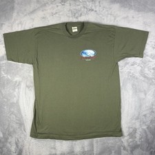 Vintage Bayside T-Shirt Mens Size XL Green North Shore Hawaii Surfing USA Made