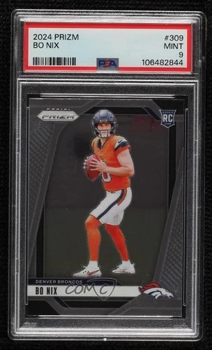 2024 Panini Prizm Rookies Bo Nix #309 PSA 9 MINT Rookie RC