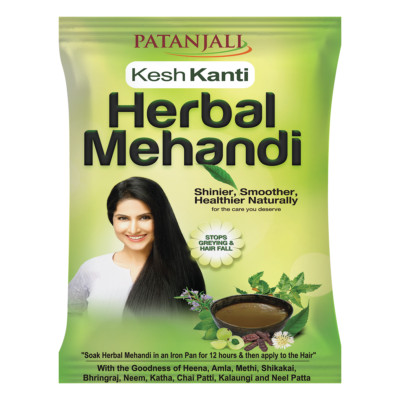 Patanjali Herbal Henna Mehandi Powder -Strength & Improve Hair Growth - 75 gm