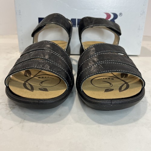 Romika NEW Ibiza Black Adjustable Comfort Walking Sandals Leather EU 42 11 - Picture 7 of 13