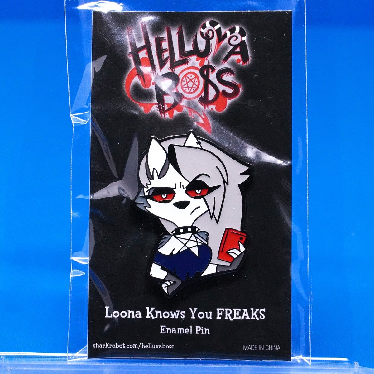Helluva Boss Loona Sees Knows You Furry FREAKS Enamel Pin