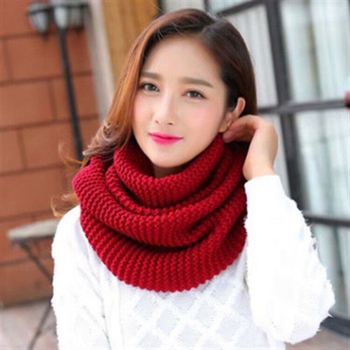 Winter Snood Scarf Wool Knit Thickened Neck Warmer For Child/Adult/Unisex - Picture 12 of 21