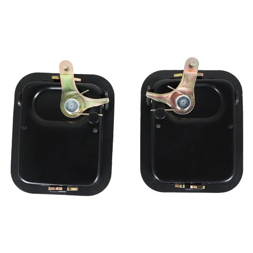 Black Door Handle Metal Pair Outside Full For 1997-2006 Jeep Wrangler YJ TJ - Picture 6 of 7