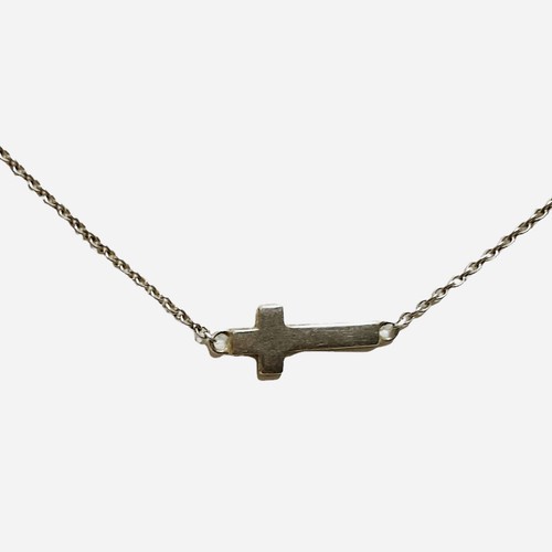 Silpada Horizontal Cross Necklace Simplex Sterling Silver Dainty Religious