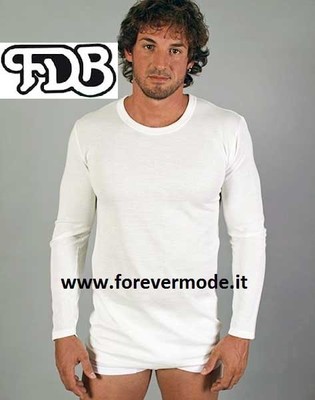 T-Shirt FDB A Lange Ärmel Mit Baumwolle Auf Leder Und Wolle Out Art. 039