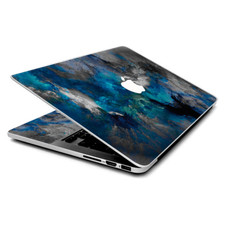 Skin Wrap for MacBook Pro 15 inch Retina Blue Grey Painted Clouds watercolor