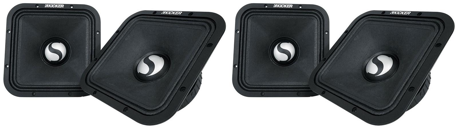 4 Квадратные автомобильные колонки среднего радиуса действия Kicker ST9MR серии 9 Street 4-омные 49ST9MR4 62690₽