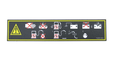 E-Z-GO ENGINE WARNING DECAL (74093G01)