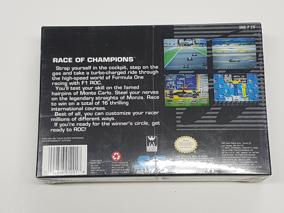 F1 ROC Super Nintendo Original Authentic Brand New | eBay