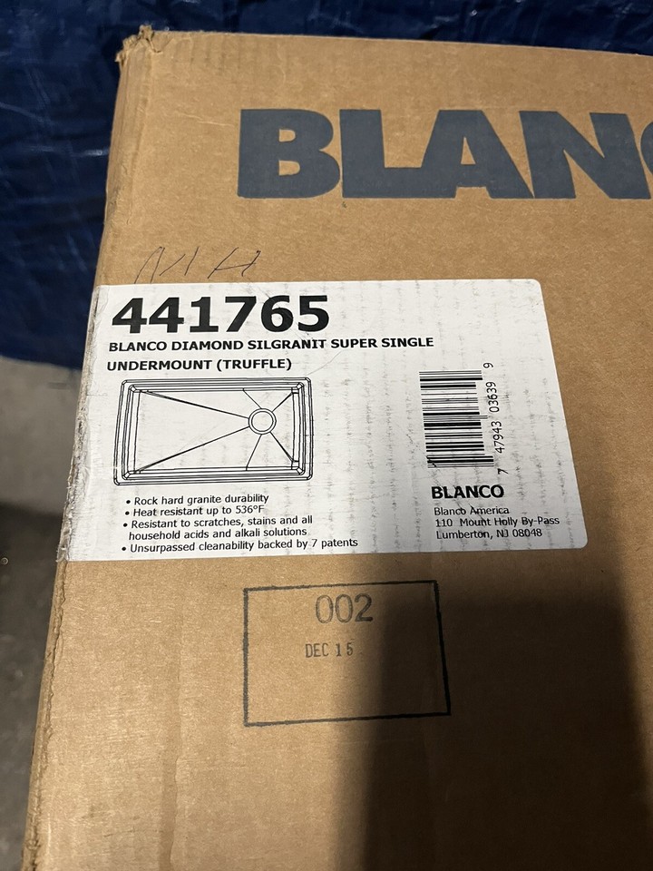 Blanco 441765 Diamond 33-1/2" Undermount Single Basin SILGRANIT ...