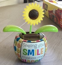 solar dancing sunflower seeing you smile makes me happy pot