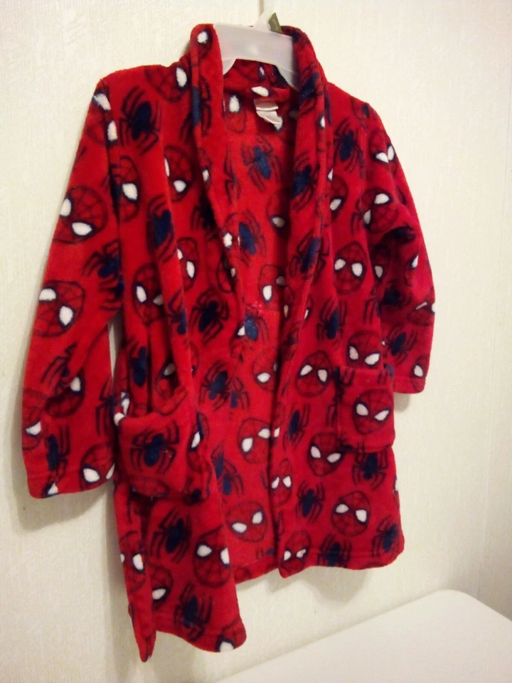 Халат Человека-паука Marvel для мальчиков детский красно-белый синий флисовый - Изображение 2 из 4