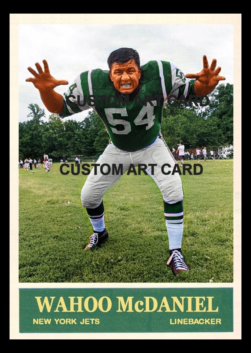 Wahoo McDaniel New York Jets 1964 Style Custom Football Art Card