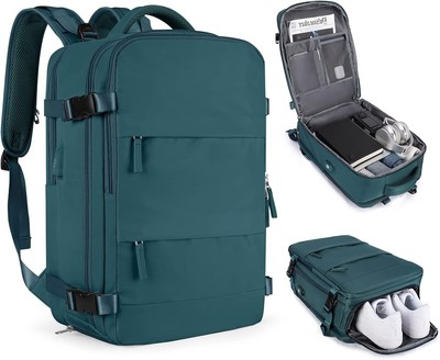 Coofay Travel Backpack for Women Men - Airline Approved Carry-On, Waterproof Fli