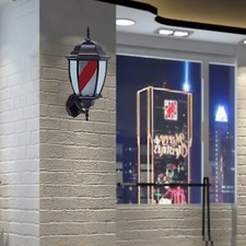 20'' LED Barber Pole Light Classic Style Hair Salon Barber Shop Open Sign Rotate