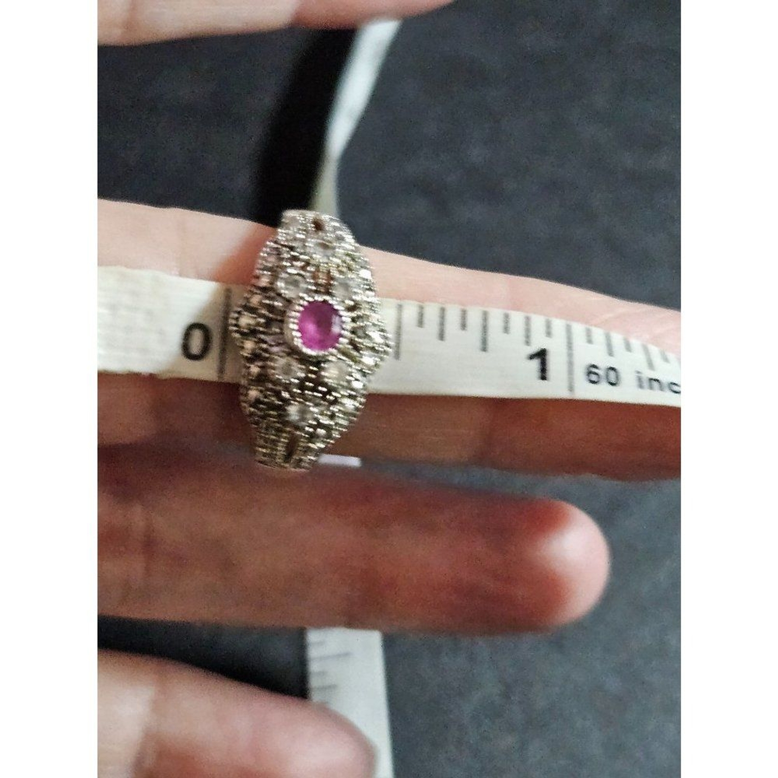 Vintage Avon sterling silver ruby ring - image 11