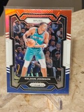 2023-24 Panini Prizm #82 Keldon Johnson Prizms Red White and Blue San Antonio