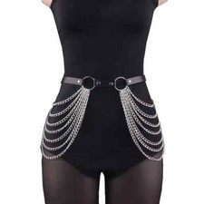 Faux Leather Thigh Harness Belt for Women Gothic Style Waist Corset Leg Strap