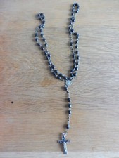 Schöner Alter Rosenkranz aus schwarzen Perlen