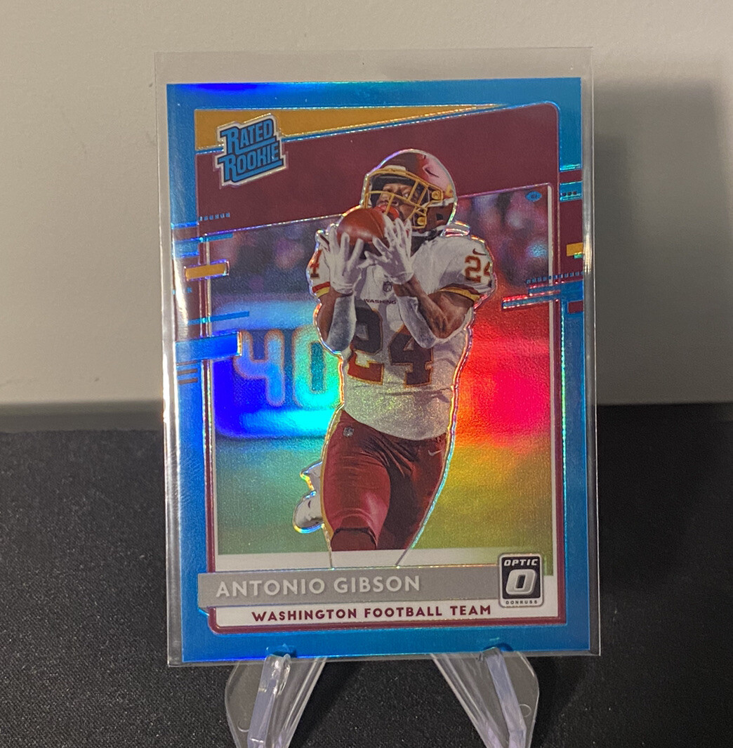 2020 Donruss Optic Rated Rookie Aqua Prizm #185 Antonio Gibson /299 RC