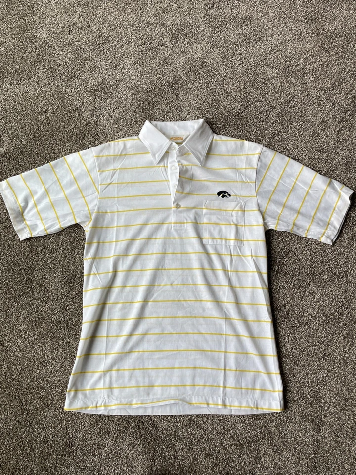 WOW! 1980's Iowa Hawkeyes Football Coaches Polo - Famous Hayden Fry Staff Photo! - Image 2 of 4