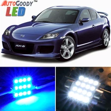 12 x Premium Blue LED Lights Interior Package Kit for 2004-2012 Mazda RX-8 +Tool