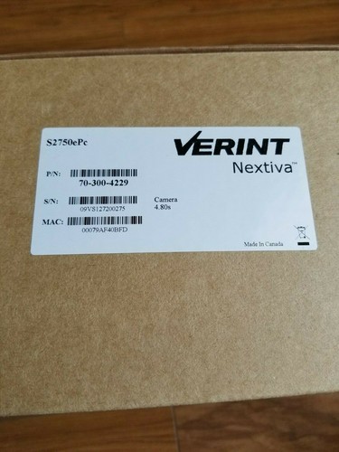 Cámara domo Verint Nextiva Series S2750 años 4,80 P/N 70-300-4229 S2750ePc • Canadá - Imagen 1 de 4