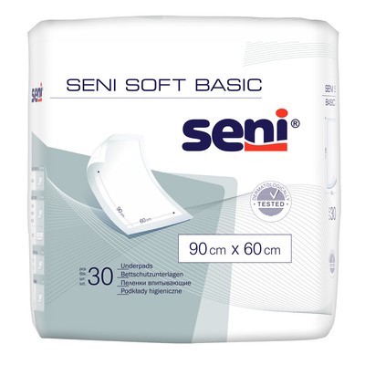 Bettschutzunterlagen Seni Soft Basic 90 x 60 cm, 4 x 30 Stück