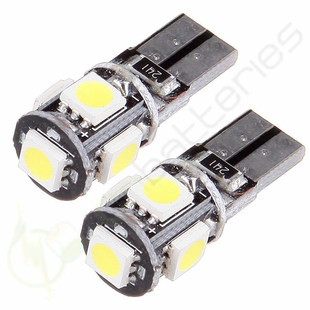 194/T10 Canbus Error Free White LED Bulb Set
