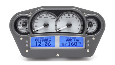 Dakota Digital Universal 6''x 10.75'' Competition Analog Gauge System VHX-1100-S-B
