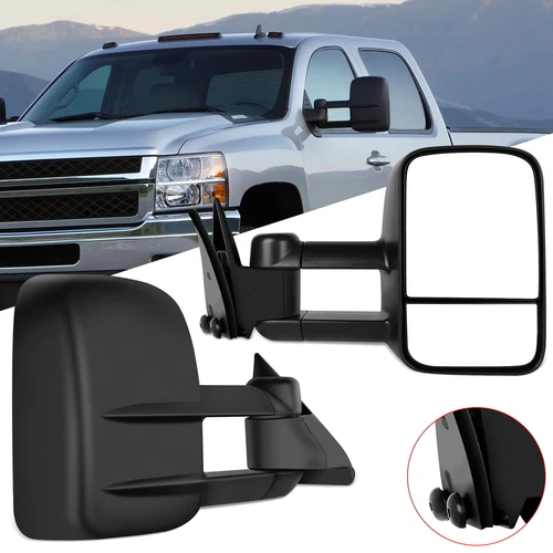 Manual Tow Mirrors Pair For 1988-1998 Chevy GMC C/K 1500 2500 3500 Truck