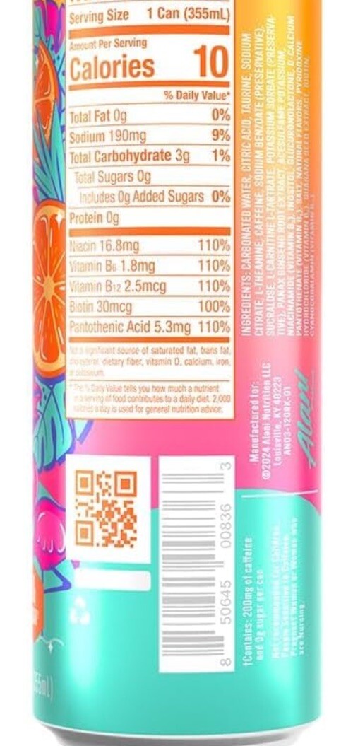 Alani Nu Energy Drinks - Orange Kiss and Cherry Twist - 12 Pack | eBay