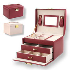 Portagioie Specchio Scatola Portagioielli espositore Porta Gioielli Eco Pelle