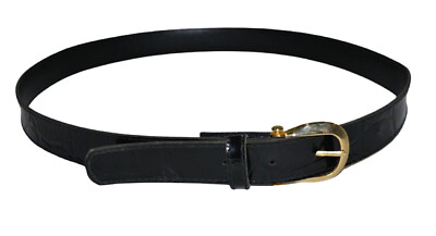 Marianna Women’s VTG Reptile Belt 38.5” Brighton Black Leather Reptile Print Women main image 3