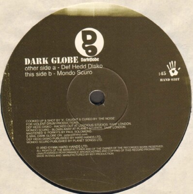 Dark Globe Def Hedd Disko 12 Zoll EP 45 RPM HAND 038T UK 1997