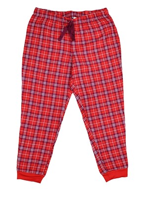 Jenni Intimates Cotton Flannel Plaid Drawstring Waist Women's Pajama Pants NWT