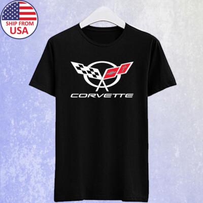 T-shirt Homme Corvette Racing - Coton, Coupe Régulière, Tailles S à 5XL, Neuf Avec étiquettes