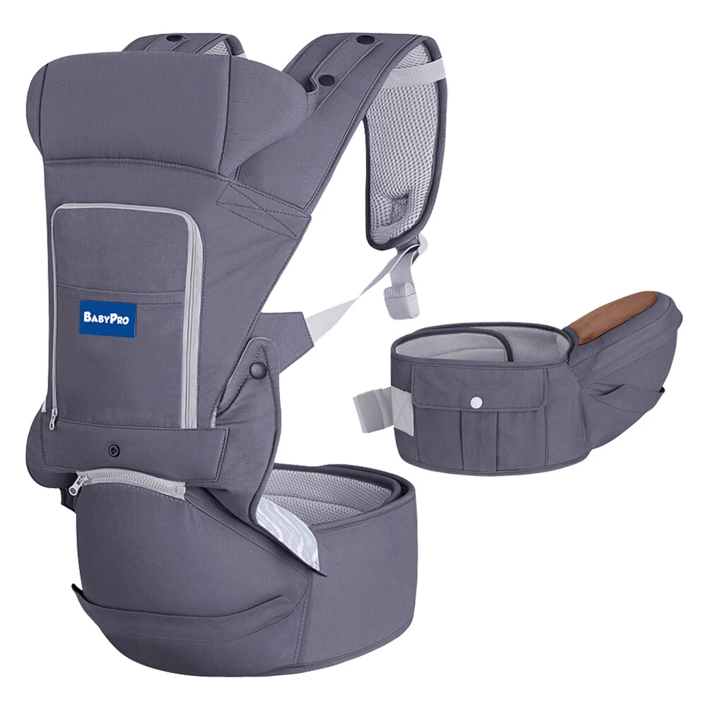 Baby Carrier with Hip Seat, Ergonomic Positions Front and Backpack 6 Positions